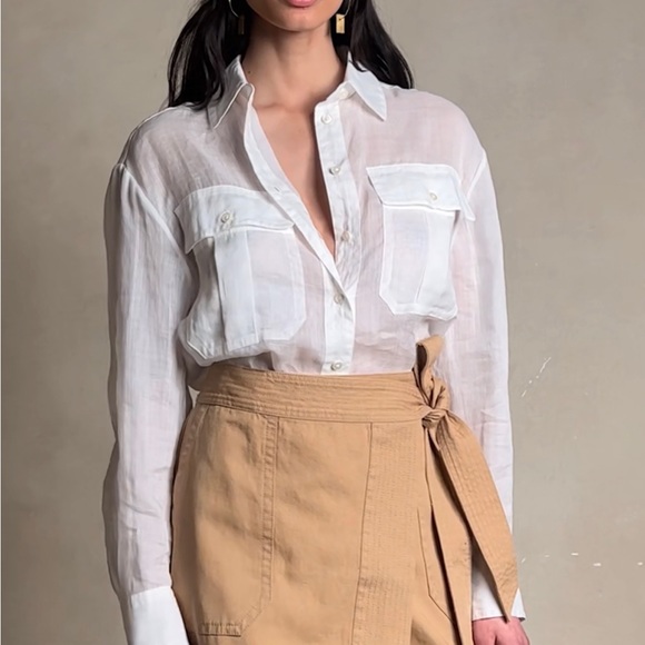 Banana Republic Tall Sheer Ramie Linen Shirt - Picture 5 of 12